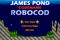 James Pond: Codename Robocod title screen for GameBoy Advance
